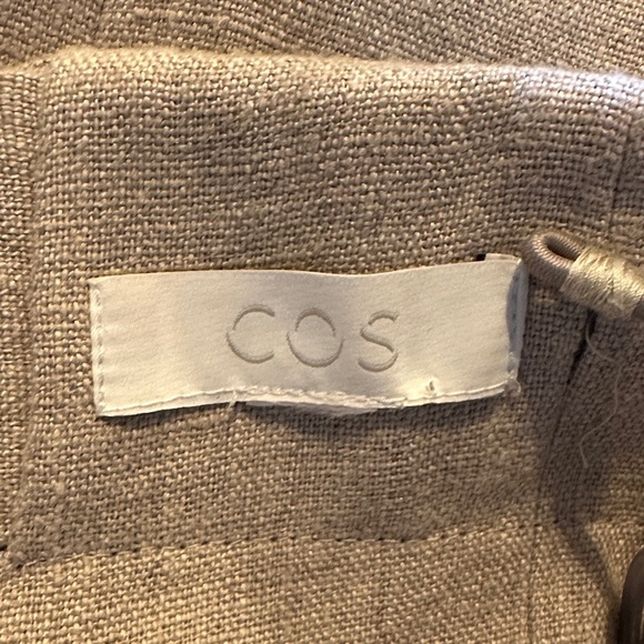 COS 100% High Quality Linen Elegant Neutral Strapless Option Dress - Picture 14 of 16